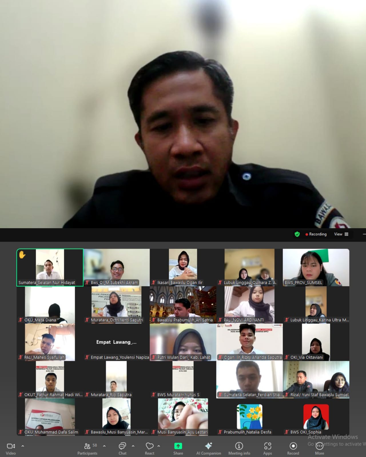 usman Ali Sampaikan Materi Tugas dan Fungsi 