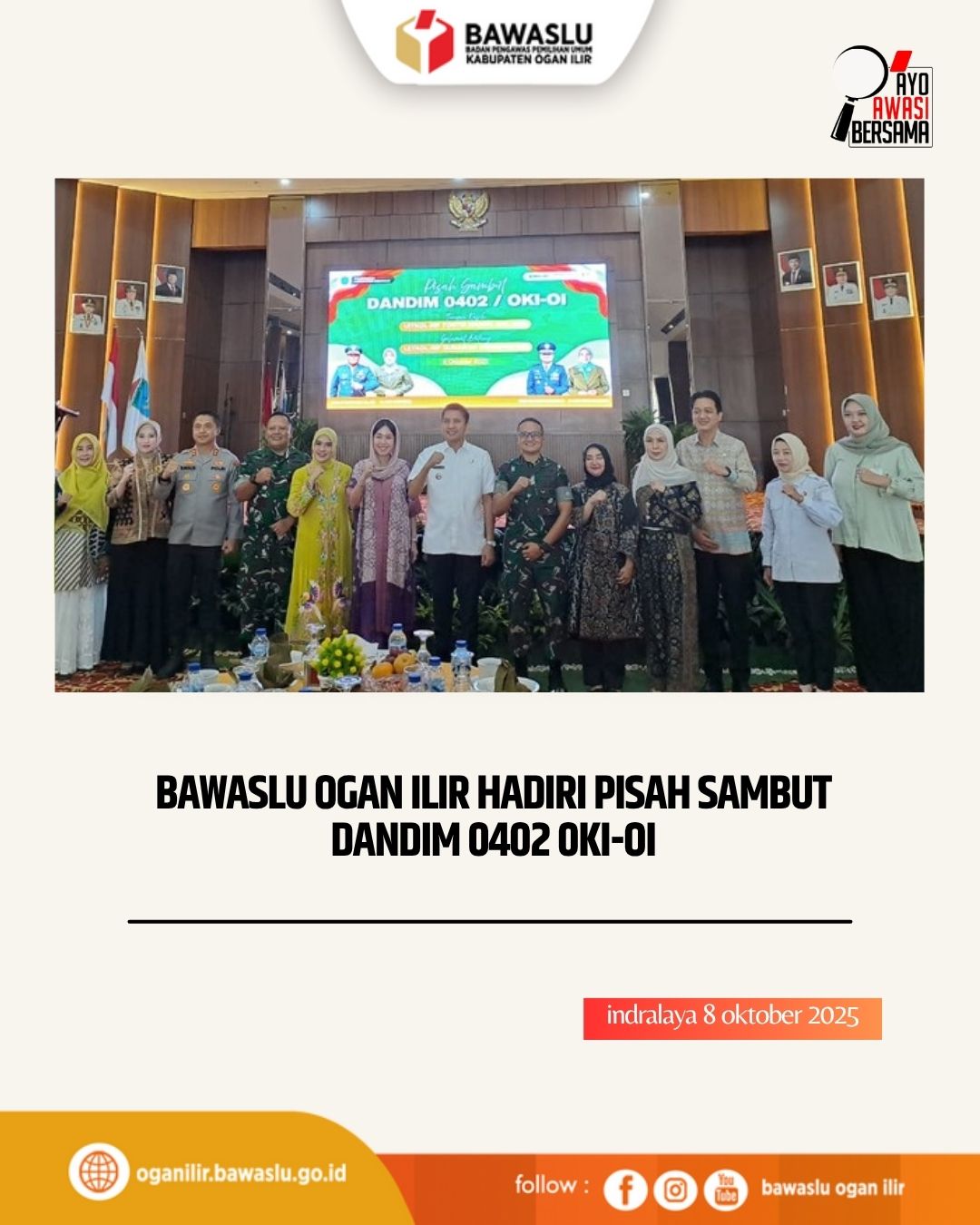 sertijab dandim 0402 oki-oi