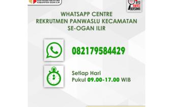 Permudah Masyarakat, Bawaslu Ogan Ilir Sediakan Layanan Whatsapp Centre Rekrutmen Panwaslu Kecamatan