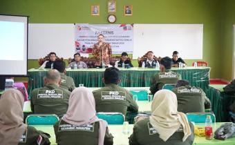 Anggota Bawaslu Ogan Ilir saat membuka acara Rakernis Pengawasan Penyusunan Daftar Pemilih Pada Kamis (31/10/2024) di Pemulutan Ogan Ilir.