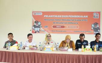 Kegiatan Pelantikan dan pembekalan pengawas TPS Se-Kecamatan Indralaya Ogan Ilir