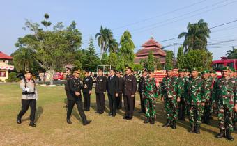 Pelaksanaan Upacara Hut Bhayangkara ke-80 di Polres Ogan Ilir, Rabu 01 Juli 2025.